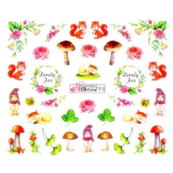 Stickere cu Apa pentru unghii cod BN1295